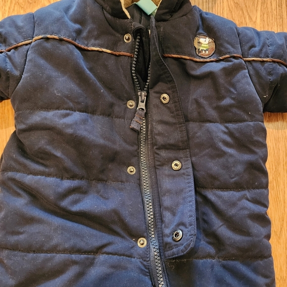 London Fog Navy Blue Snowsuit Size 6-9 mo. Like New - Picture 6 of 11